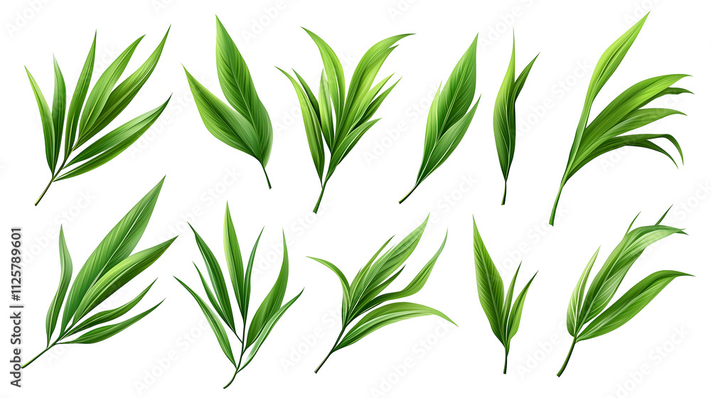 Fototapeta premium collection of green leaves