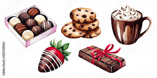 Delicious Chocolate Assortment Sweets Cookies Hot Cocoa