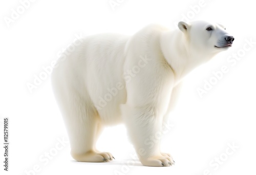 polar bear isolated on white background