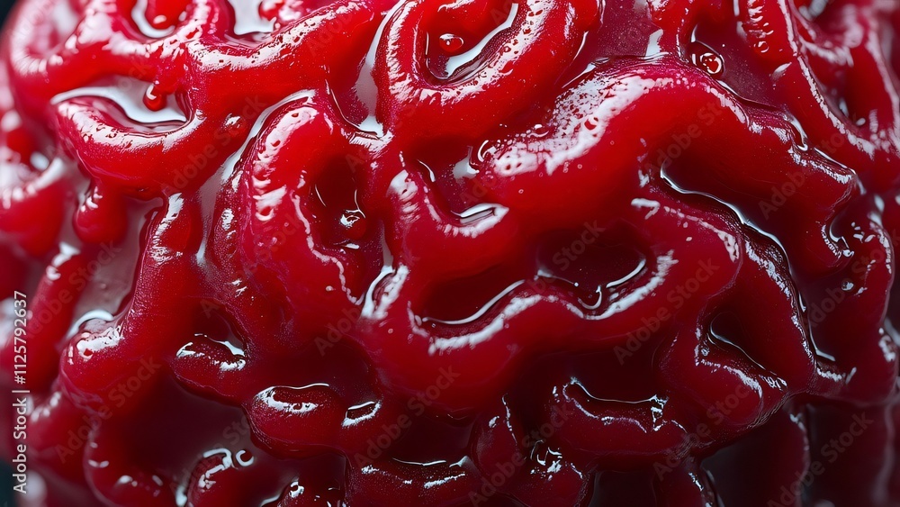 Closeup of Juicy, Glossy Red Cherry Texture Closeup of Juicy, Glossy Red Cherry Texture