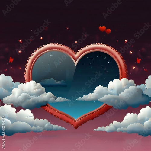 heart shaped clouds