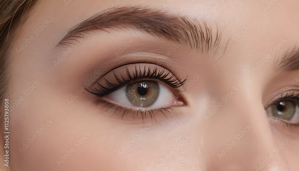 Obraz premium close up of eye with makeup