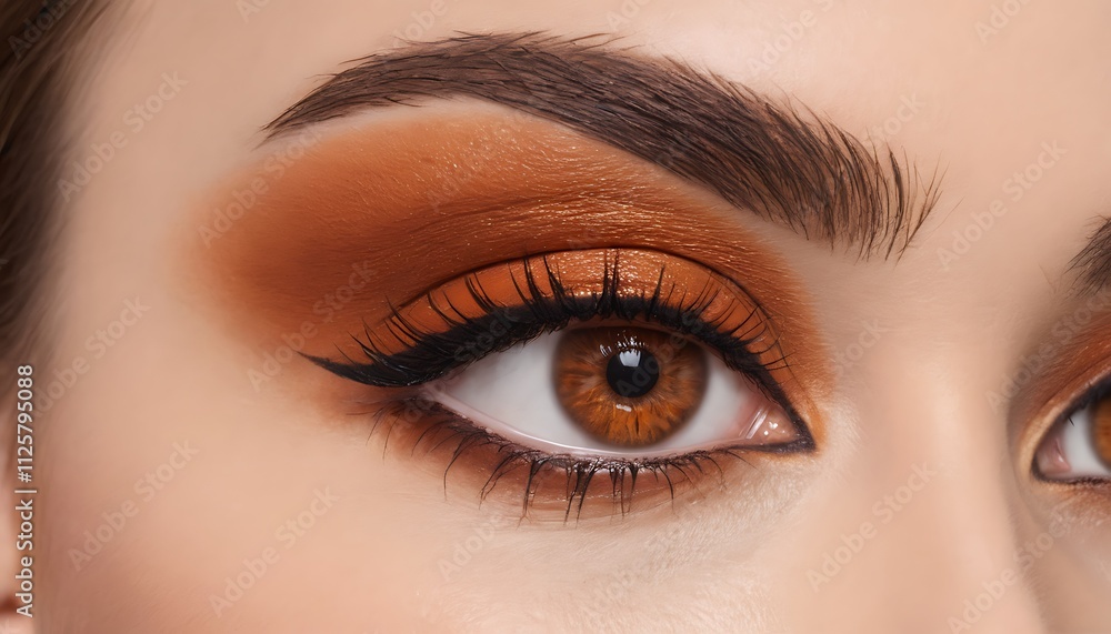Obraz premium close up of eye with makeup