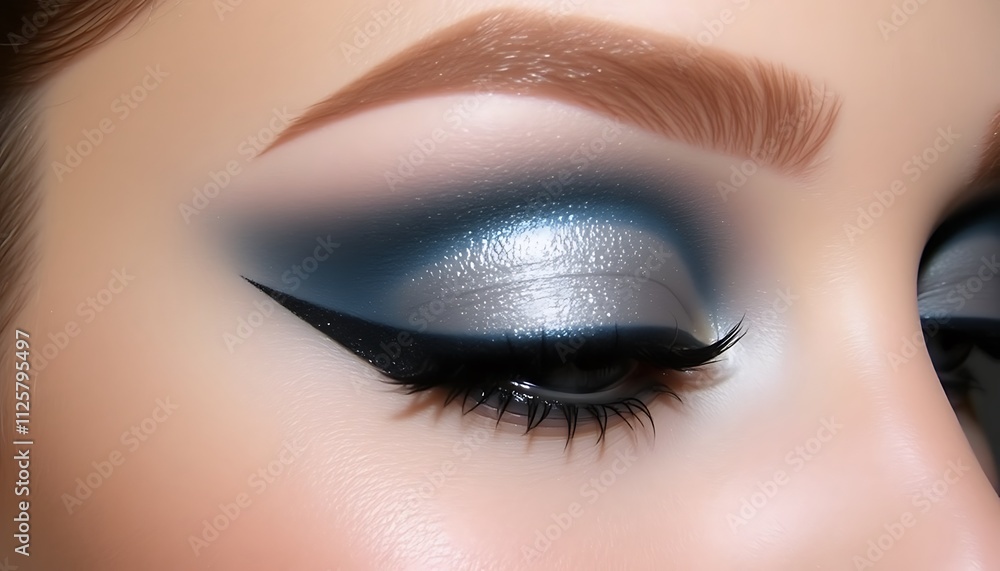 Fototapeta premium close up of eye with makeup