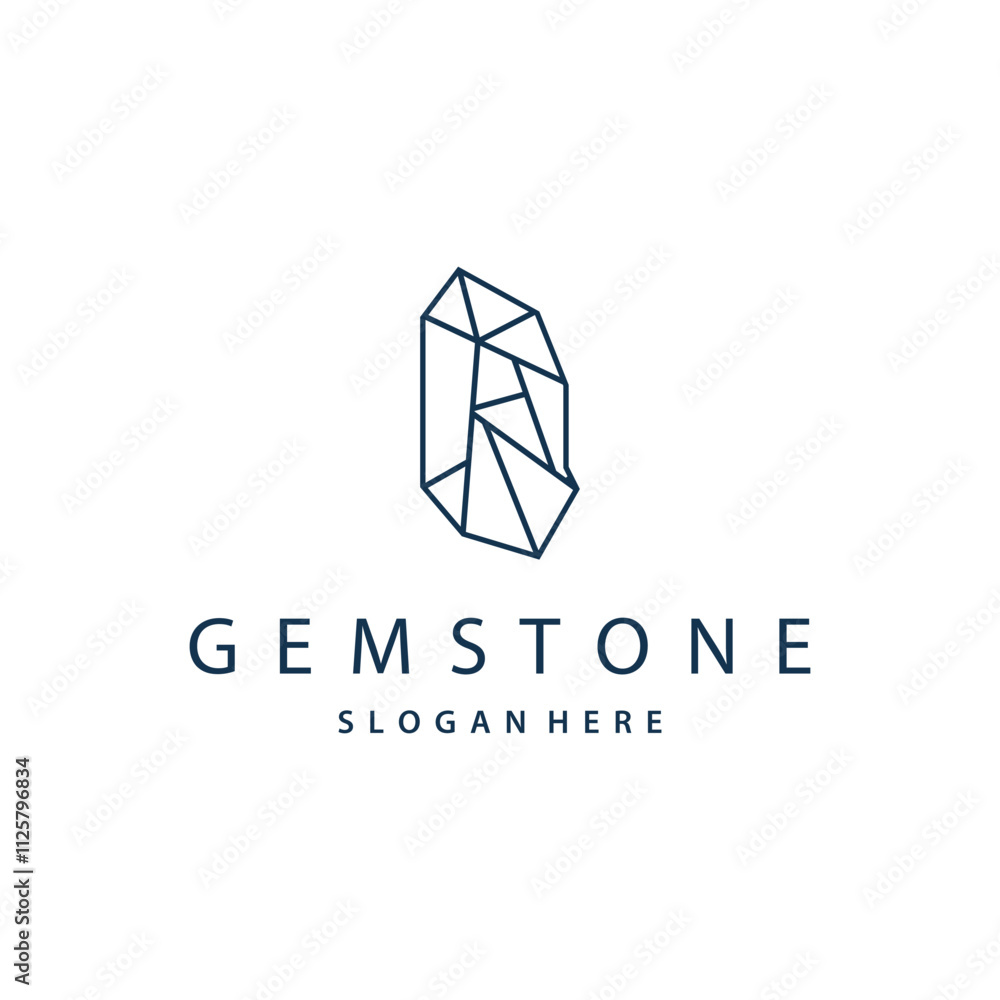 Fototapeta premium Gemstone Jewelry Logo, Design Vector Template Symbol Illustration