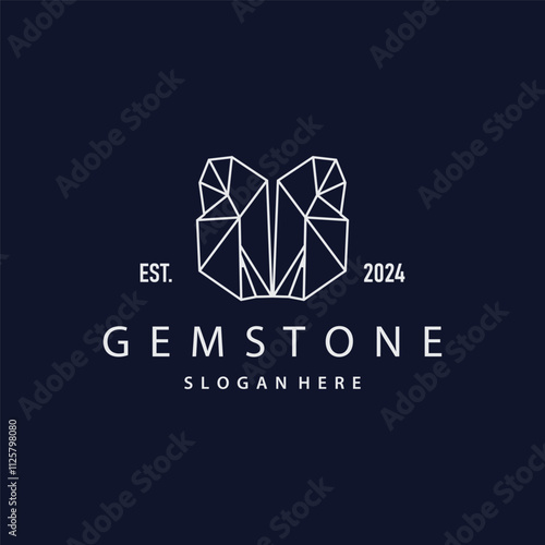 Gemstone Jewelry Logo, Design Vector Template Symbol Illustration