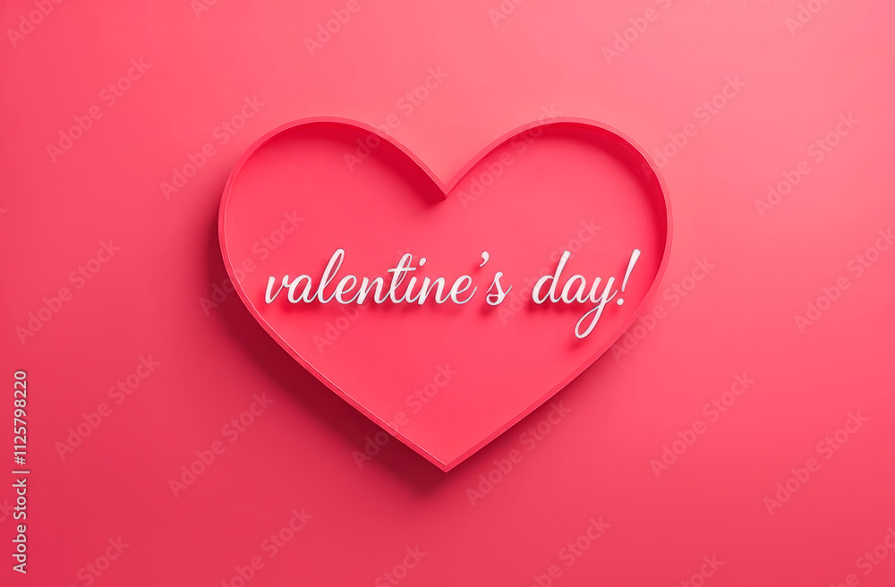 Valentine's Day inscription on pink background with heart. Valentine's day text, hand lettering typography poster on pink background. Romantic postcard, card, invitation, banner template Valentine's Day inscription on pink background with heart. Valentine's day text, hand lettering typography poster on pink background. Romantic postcard, card, invitation, banner template