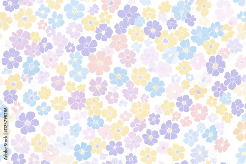 A colorful flower pattern with a white background