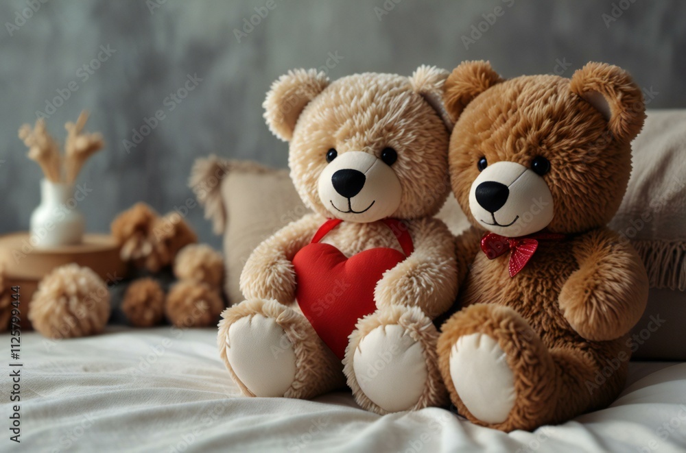 Obraz premium teddy bear with heart