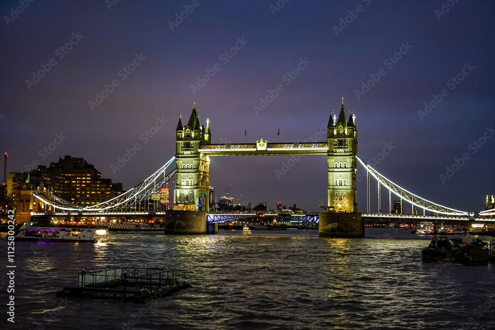 Obraz premium ロンドン塔橋の夜景
