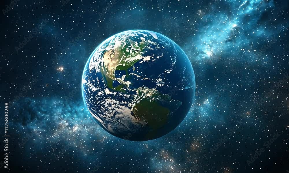 A stunning view of Earth from space, surrounded by a starry cosmos, showcasing the planet's beauty and the vastness of the universe. A stunning view of Earth from space, surrounded by a starry cosmos, showcasing the planet's beauty and the vastness of the universe.