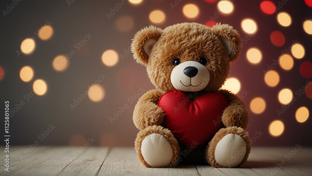 Fototapeta premium teddy bear with heart