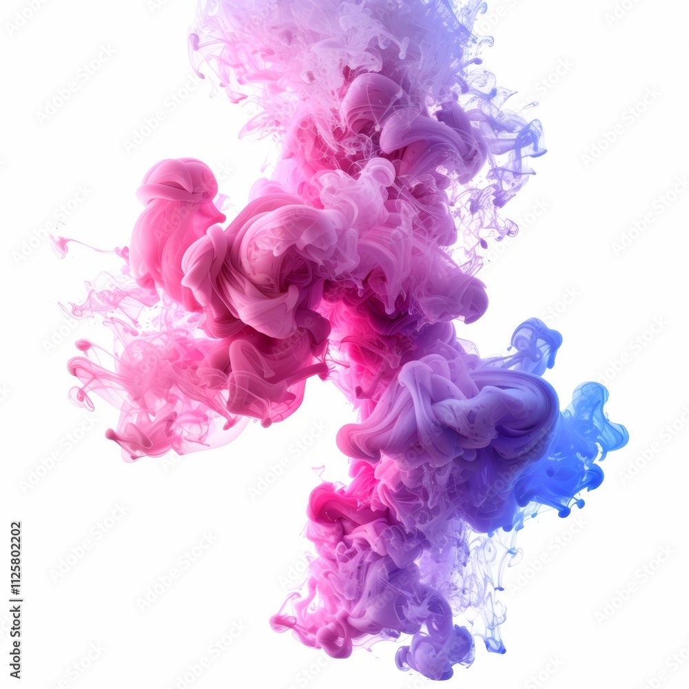 Fototapeta premium A dynamic smoke burst, vibrant color swirls