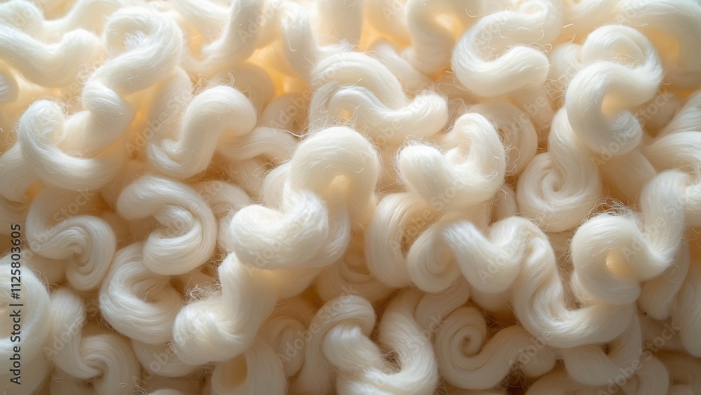 Creamy White Sheep Wool Texture, Soft, Fluffy, Warm Creamy White Sheep Wool Texture, Soft, Fluffy, Warm