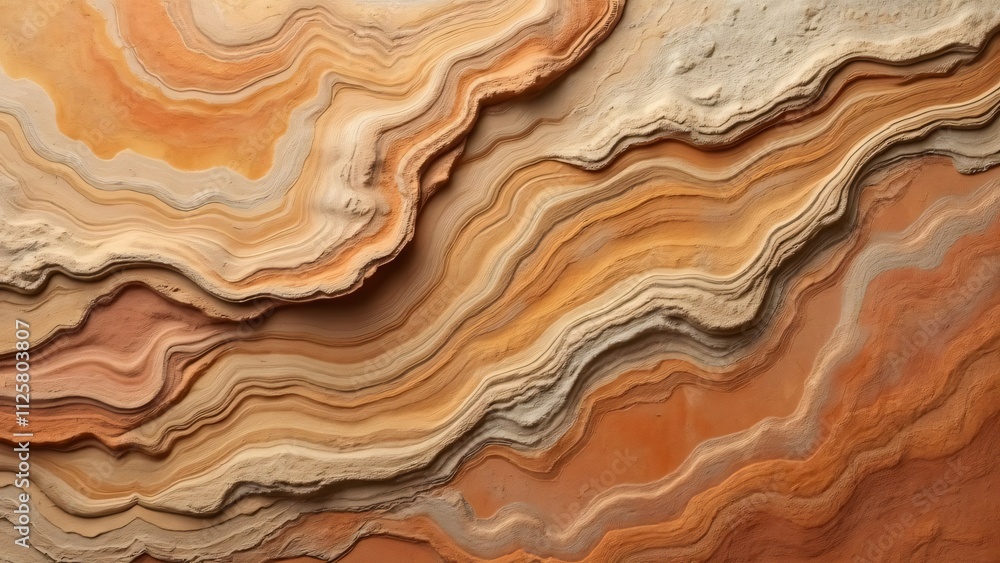 Ancient Sandstone Texture, Layered, Weathered, Colorful Rock Surface Ancient Sandstone Texture, Layered, Weathered, Colorful Rock Surface
