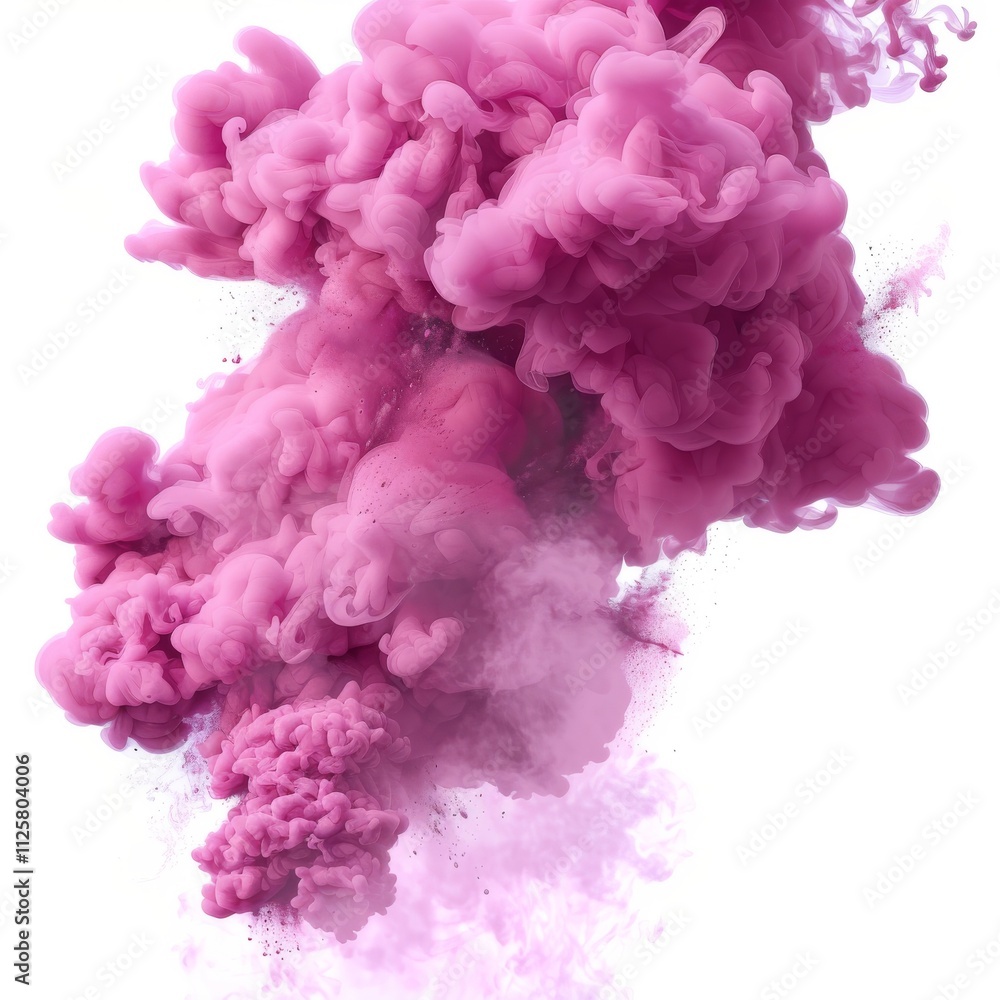 Fototapeta premium A magenta smoke eruption, ultra-detailed
