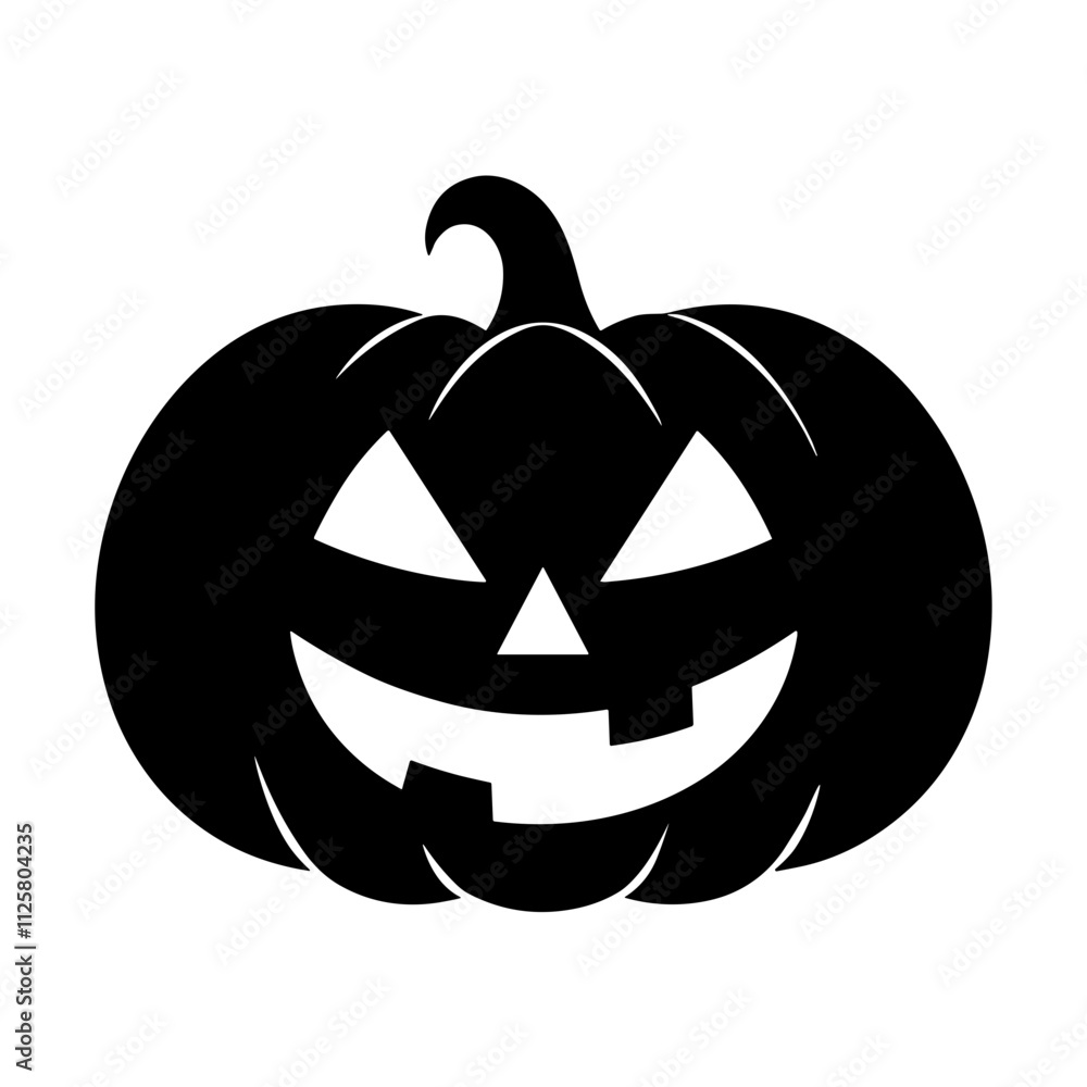 Pumpkin face black and white icon Pumpkin face black and white icon