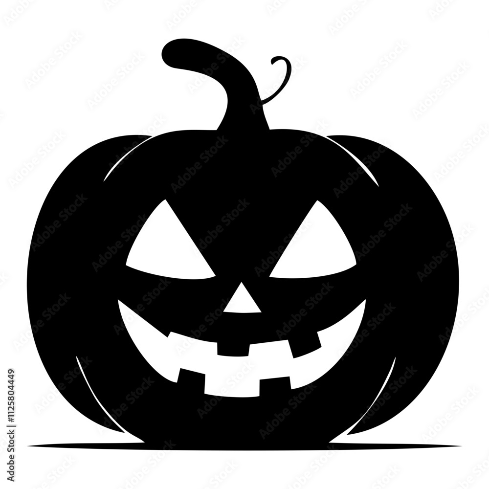 Pumpkin face black and white icon Pumpkin face black and white icon
