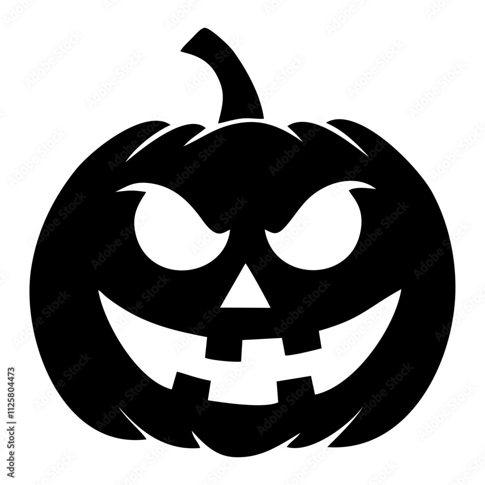 Pumpkin face black and white icon Pumpkin face black and white icon