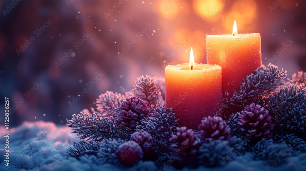 Festive background, candlelight, creating a cozy and intimate atmosphere, emphasizing warmth and soft glow. Festive background, candlelight, creating a cozy and intimate atmosphere, emphasizing warmth and soft glow.