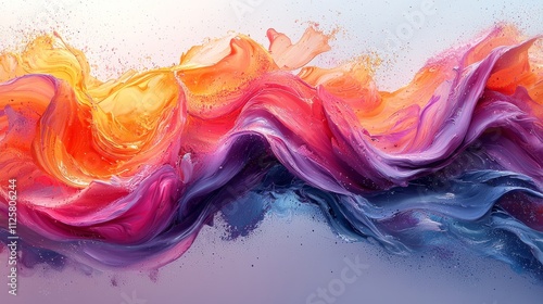 Festive background blending photorealistic elements with painterly brushstrokes, creating a unique and expressive image.