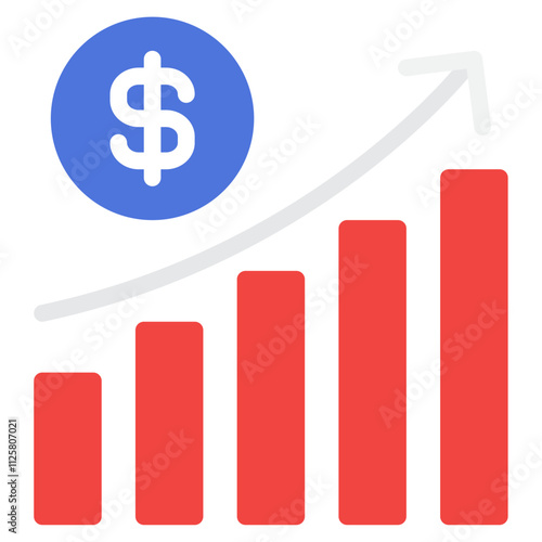 Financial Growth Chart with Dollar Sign