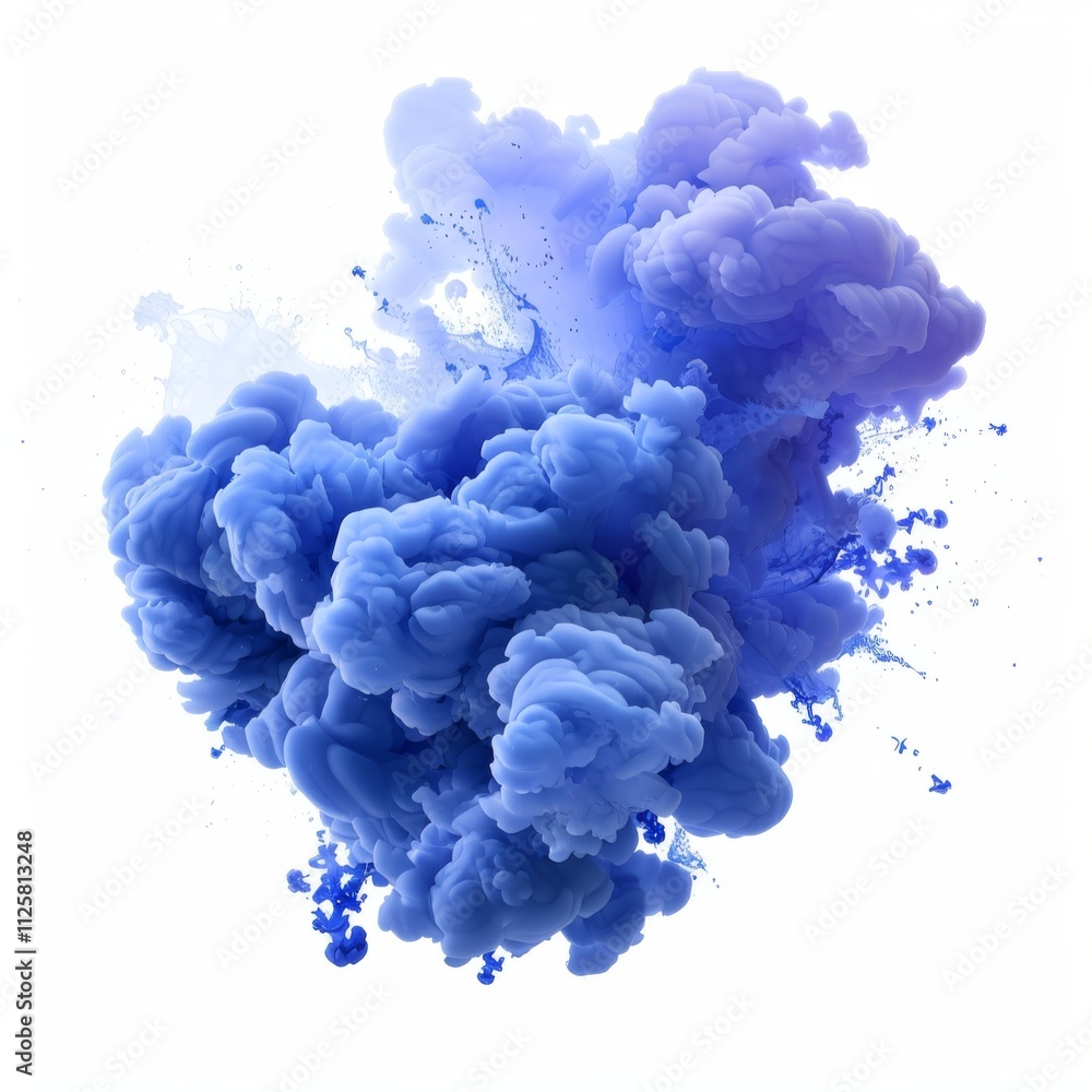 A sapphire smoke explosion, photorealistic A sapphire smoke explosion, photorealistic