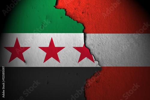 Obraz w ramie Relations between syria and austria