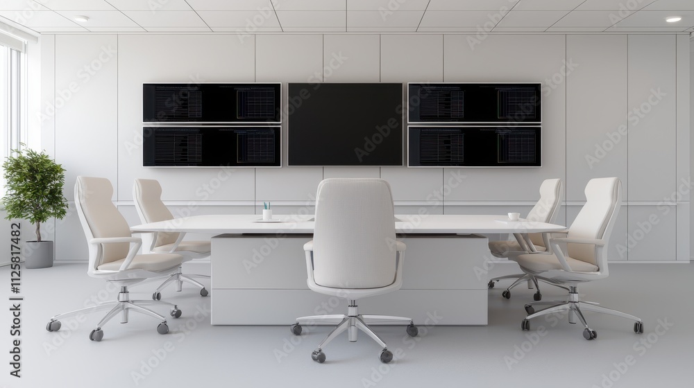 Modern Conference Room with Bright Design and Minimalist Furniture Modern Conference Room with Bright Design and Minimalist Furniture