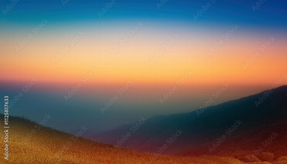 Obraz premium Serene Sunset Over the Misty Mountains 