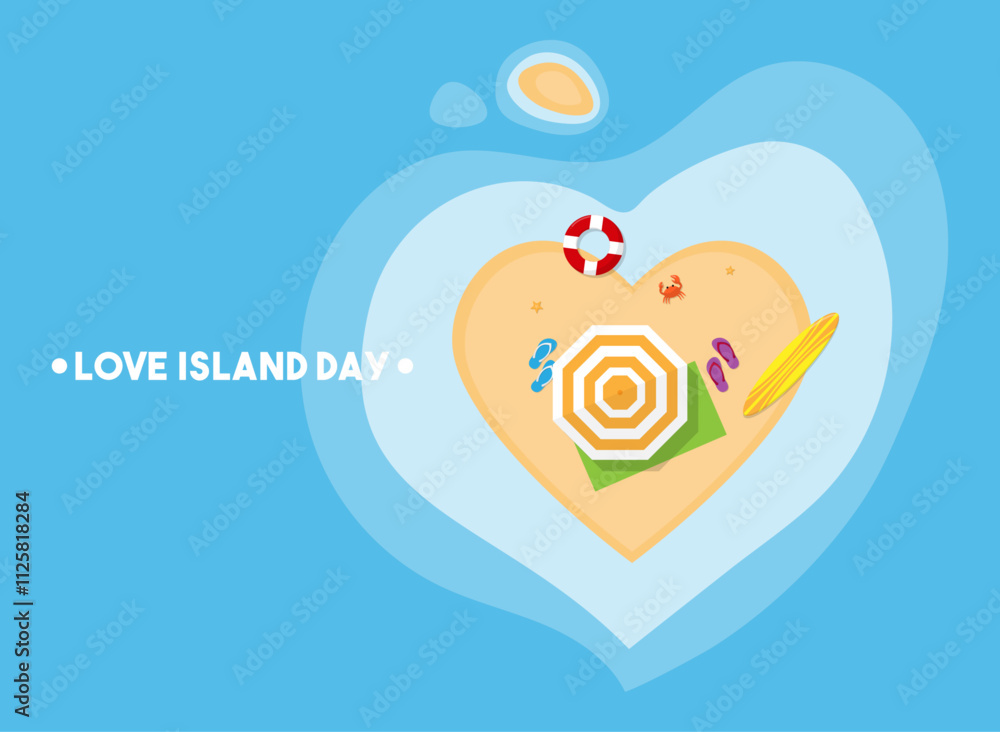 Love Island Day. Love beach. Love Island Day. Love beach.