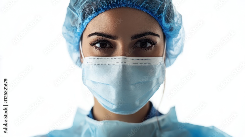 Medical professional isolated on white, perfect for branding visuals. Medical professional isolated on white, perfect for branding visuals.