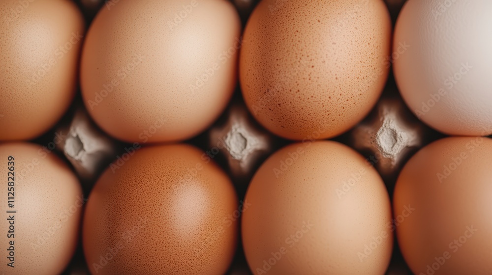 Fresh Brown White Eggs in Carton Farm Food Breakfast Cooking Fresh Brown White Eggs in Carton Farm Food Breakfast Cooking