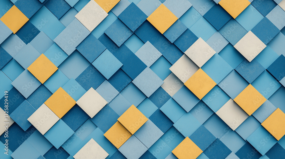 Abstract Blue and Gold Geometric Pattern Abstract Blue and Gold Geometric Pattern