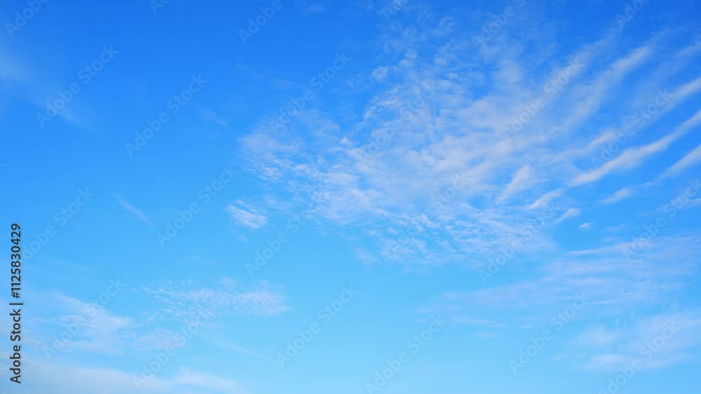 A clear blue backdrop in stunning time-lapse. Meteorology and Water cycle concept. High-quality video. Time lapse. Blue sky background. 4K.
A clear blue backdrop in stunning time-lapse. Meteorology and Water cycle concept. High-quality video. Time lapse. Blue sky background. 4K.