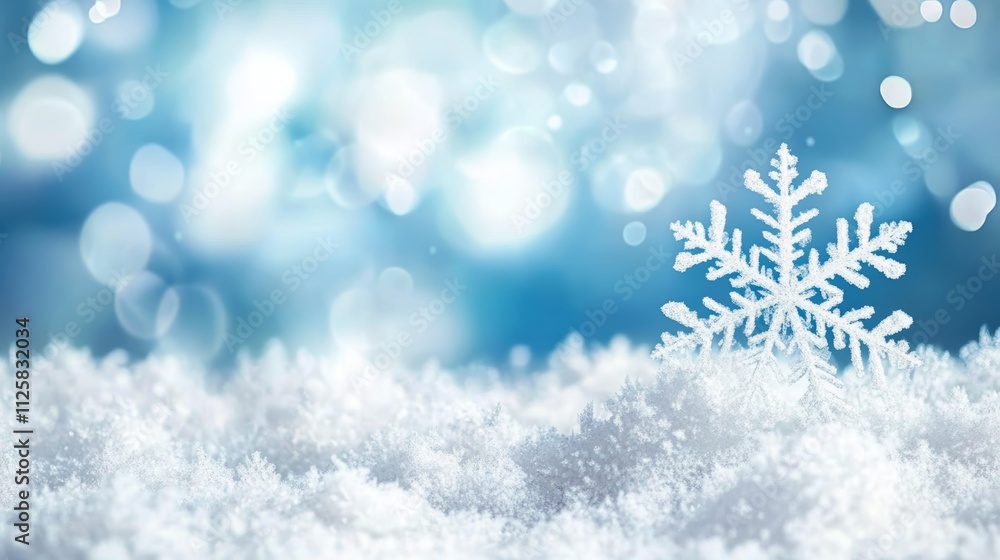 Close up picture of snow flakes Close up picture of snow flakes