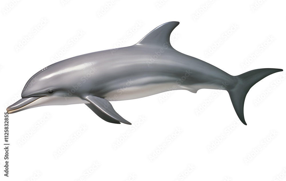 Dolphin isolated on a white background in a cartoon style Dolphin isolated on a white background in a cartoon style
