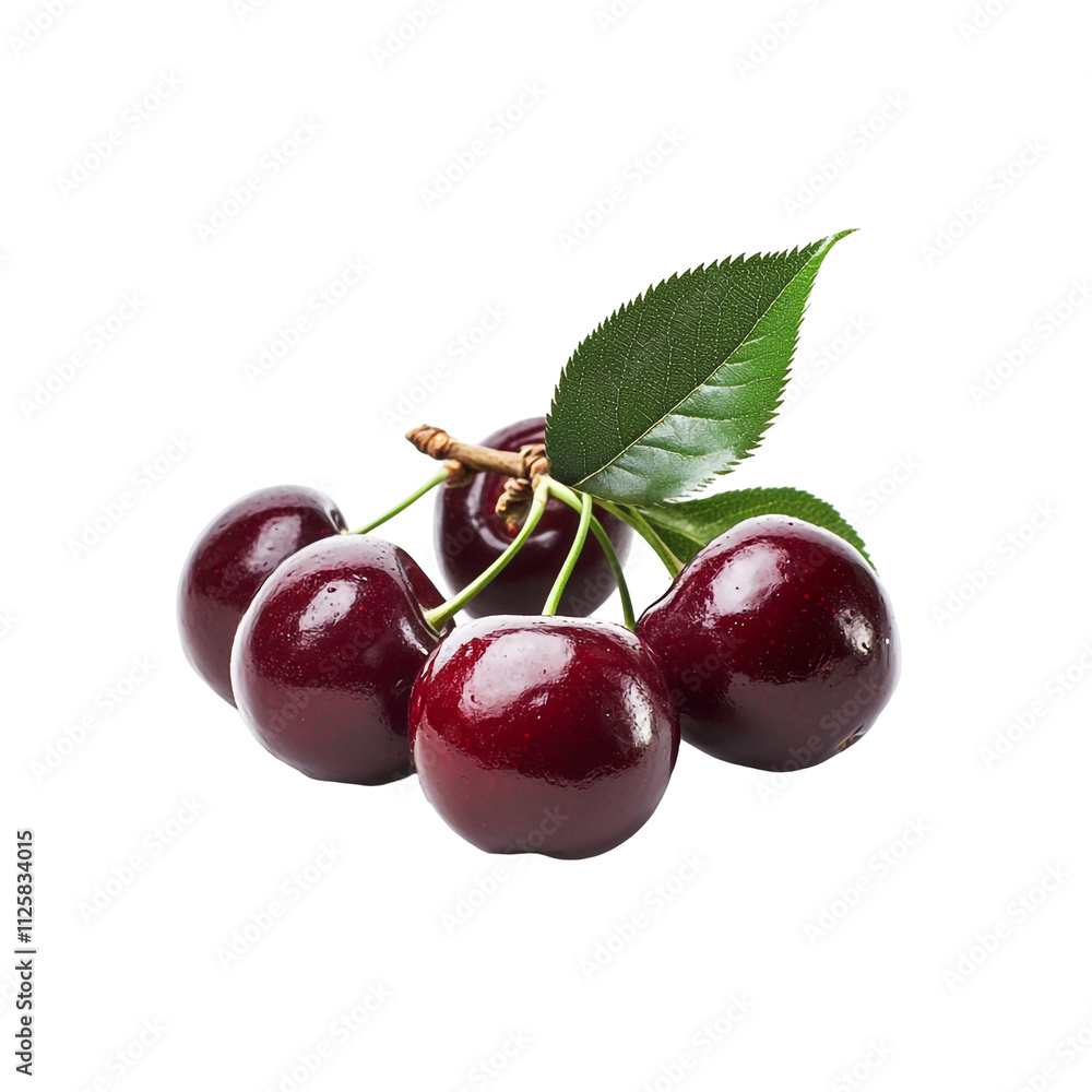 Luscious Cherries: A Delightful Cluster of Ripe Red Cherries Luscious Cherries: A Delightful Cluster of Ripe Red Cherries