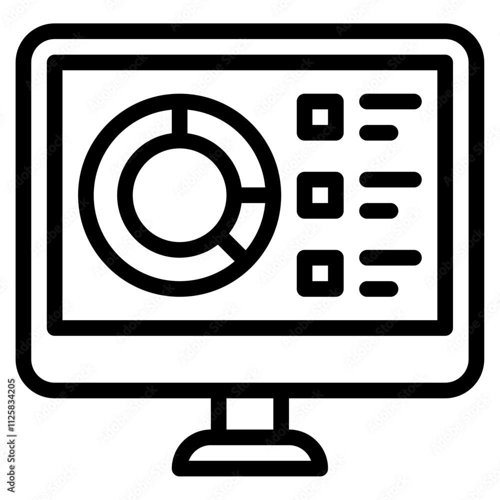 Data Visualization on Desktop Monitor Data Visualization on Desktop Monitor