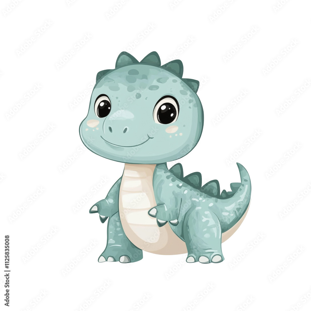 Fototapeta premium Adorable Baby Dinosaur Illustration