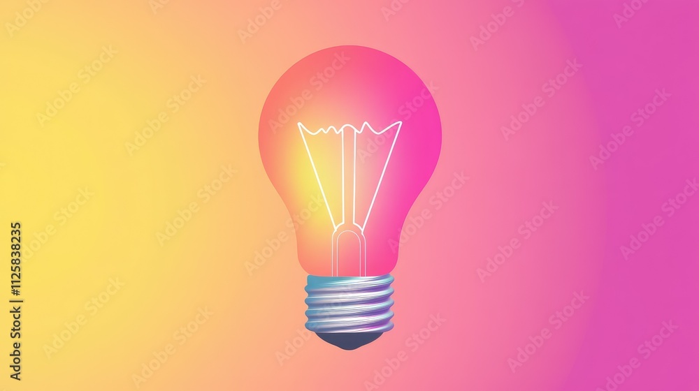 A glowing light bulb on a gradient background, casting a soft glow and representing a breakthrough in innovation. A glowing light bulb on a gradient background, casting a soft glow and representing a breakthrough in innovation.