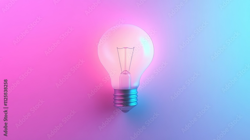 A glowing light bulb on a gradient background, casting a soft glow and representing a breakthrough in innovation. A glowing light bulb on a gradient background, casting a soft glow and representing a breakthrough in innovation.