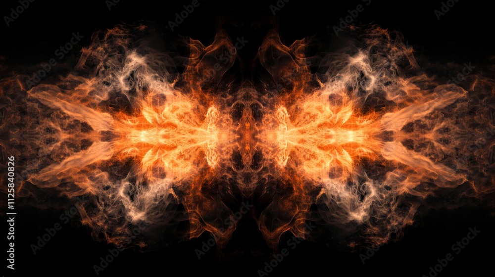 Witness fiery abstract art: smoke and fire dance beautifully Witness fiery abstract art: smoke and fire dance beautifully