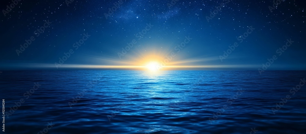 A dark blue background with an ethereal light emanating from the center A dark blue background with an ethereal light emanating from the center