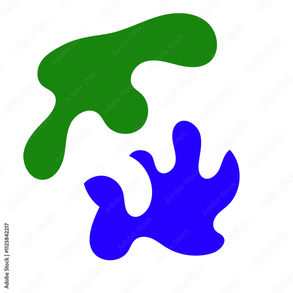 Colorful Green Blue Abstract Shapes Graphic Design Colorful Green Blue Abstract Shapes Graphic Design