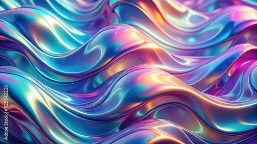 Wallpaper Mural Liquid shapes abstract holographic wavy background, liquid, shapes, abstract, holographic,wavy, colorful, vibrant, futuristic Torontodigital.ca