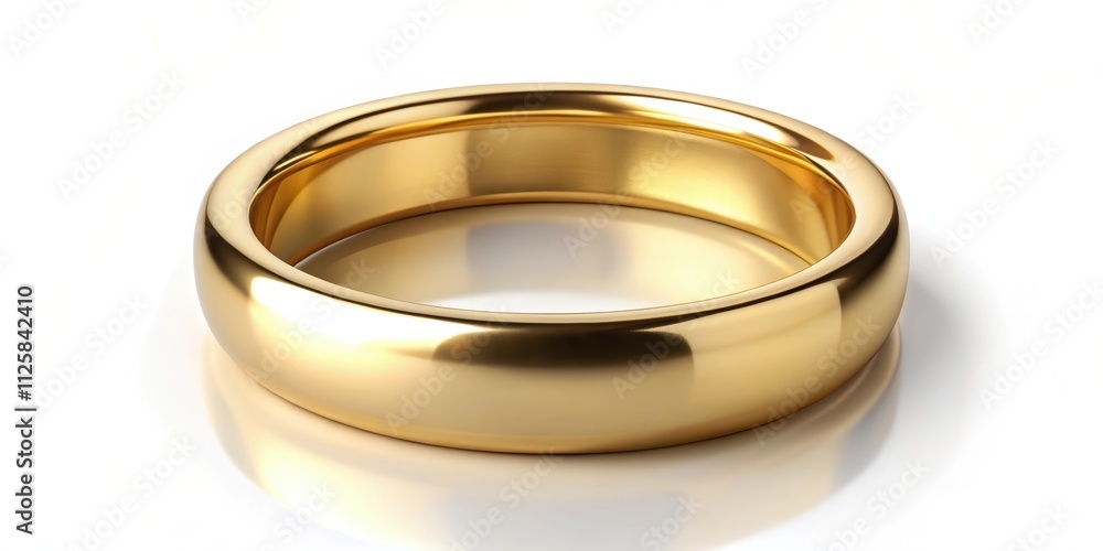 Luxurious and elegant gold wedding ring on a white background, wedding, ceremony, love, marriage, symbol, jewelry, gold Luxurious and elegant gold wedding ring on a white background, wedding, ceremony, love, marriage, symbol, jewelry, gold