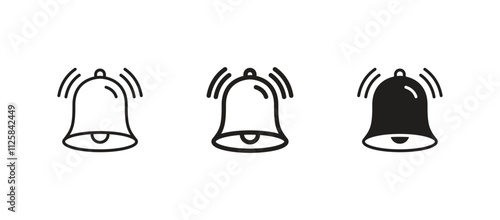 Canvas Print Notification bell icon. Ringing bells reminder icon vector