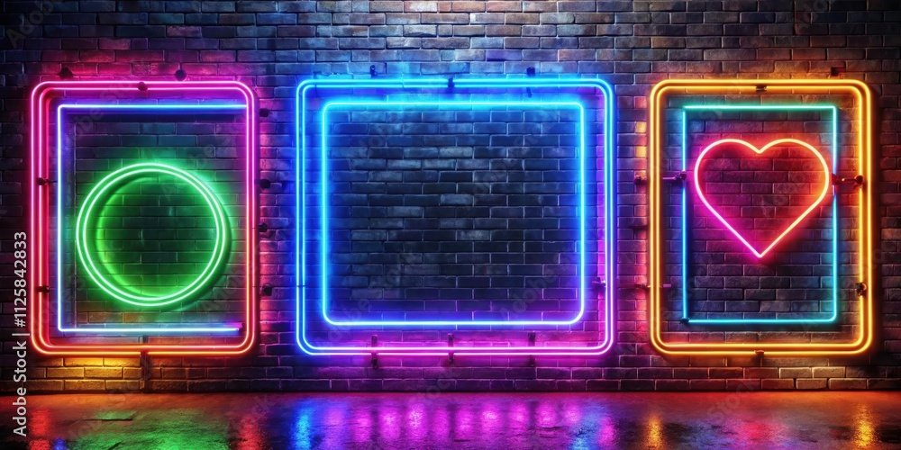 Vibrant animated neon signs glowing in the night , neon, lights, colorful, glowing, vibrant, nightlife, city, urban Vibrant animated neon signs glowing in the night , neon, lights, colorful, glowing, vibrant, nightlife, city, urban