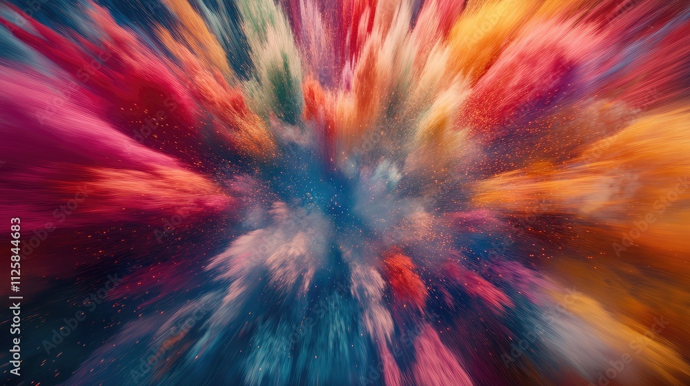 Fototapeta premium Vibrant Color Explosion Creating a Dynamic Abstract Background Filled with Vivid Hues and Textures Ideal for Artistic and Creative Projects